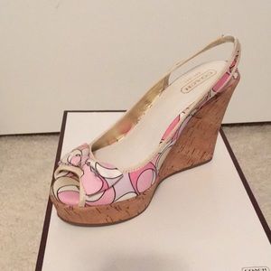 Super Cute Coach Wedges, Size 8.5